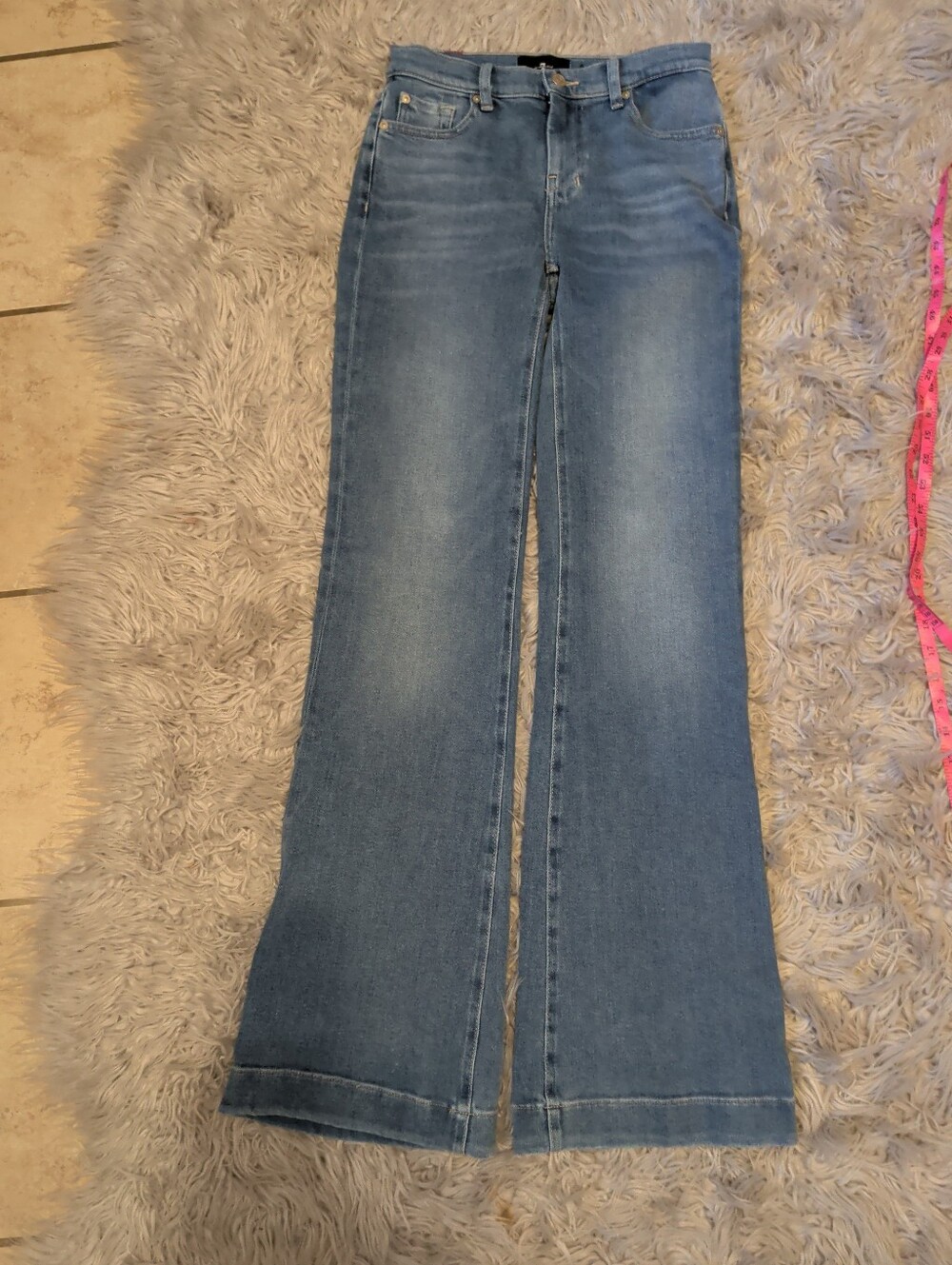 7 For All Mankind Light Blue Wide Leg Jeans